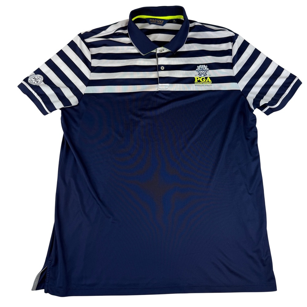 Polo Golf‎ Ralph Lauren Polo Shirt Mens XL Navy 2015 PGA Whistling Straights